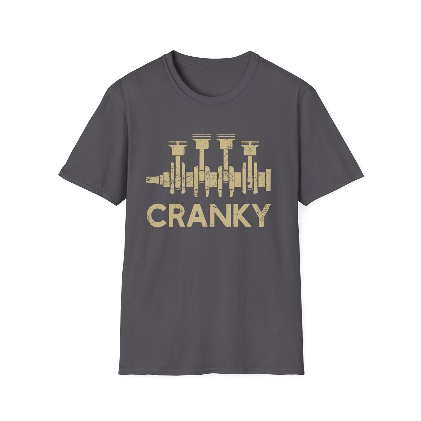 Cranky Car Engine Crankshaft T-shirt, Gildan 5000 Unisex Heavy Cotton Tee, Funny Cars Lover Gift, Father's Day Mechanics Shirt, Printify Choice