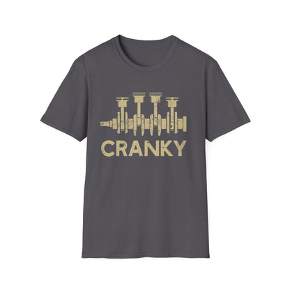 Cranky Car Engine Crankshaft T-shirt, Gildan 5000 Unisex Heavy Cotton Tee, Funny Cars Lover Gift, Father's Day Mechanics Shirt, Printify Choice