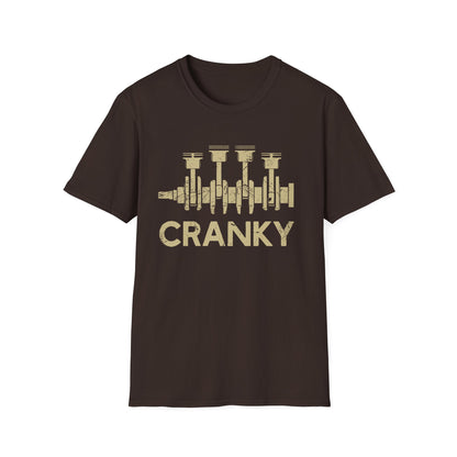 Cranky Car Engine Crankshaft T-shirt, Gildan 5000 Unisex Heavy Cotton Tee, Funny Cars Lover Gift, Father's Day Mechanics Shirt, Printify Choice