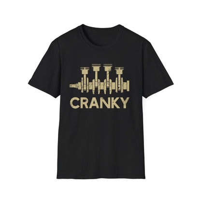 Cranky Car Engine Crankshaft T-shirt, Gildan 5000 Unisex Heavy Cotton Tee, Funny Cars Lover Gift, Father's Day Mechanics Shirt, Printify Choice