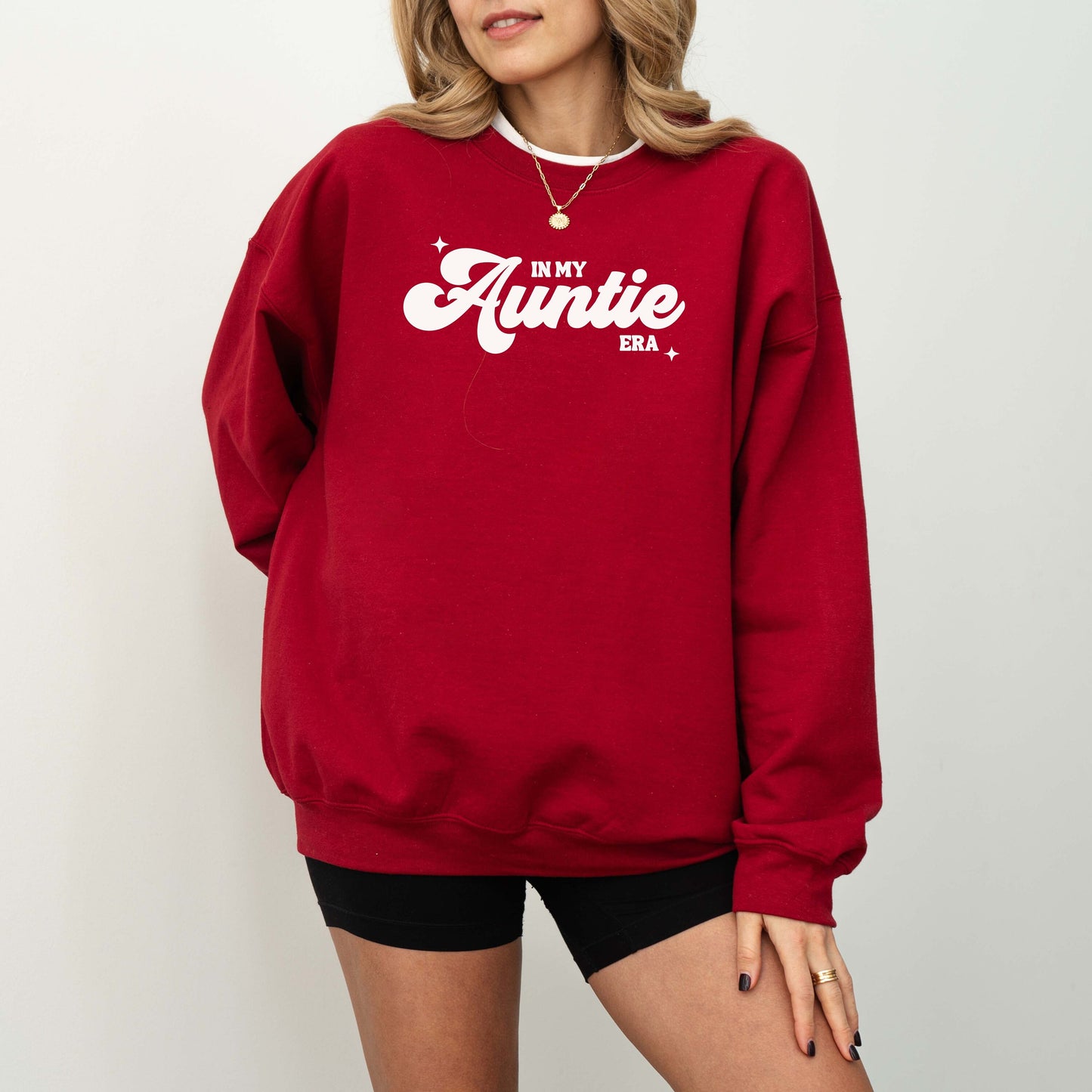 In My Auntie Era Sweatshirt: Gildan 18000 Cozy Gift for Women, Printify Choice Cotton-Blend, Aesthetic Crewneck for Viral Outfits