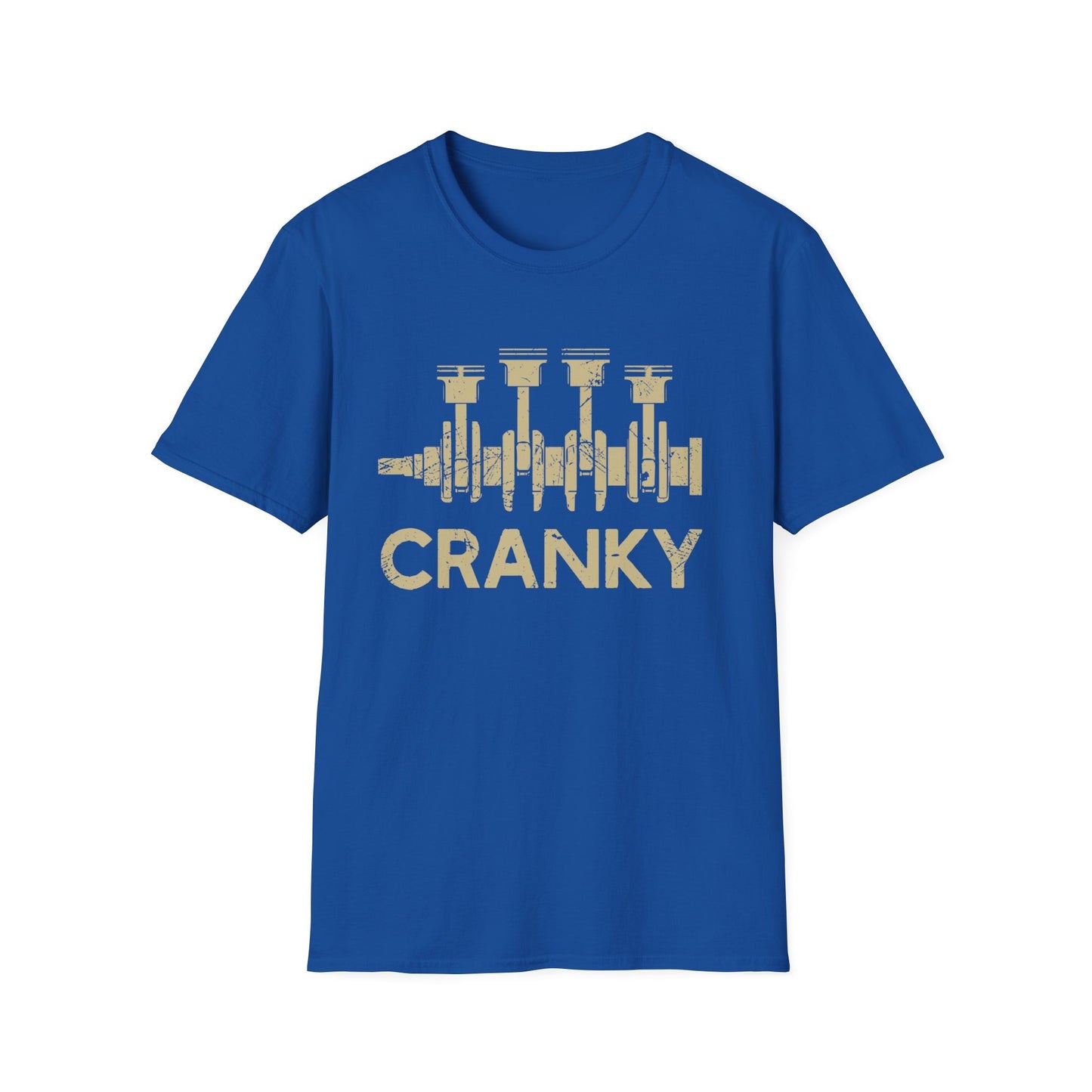 Cranky Car Engine Crankshaft T-shirt, Gildan 5000 Unisex Heavy Cotton Tee, Funny Cars Lover Gift, Father's Day Mechanics Shirt, Printify Choice