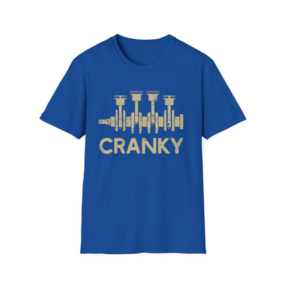 Cranky Car Engine Crankshaft T-shirt, Gildan 5000 Unisex Heavy Cotton Tee, Funny Cars Lover Gift, Father's Day Mechanics Shirt, Printify Choice