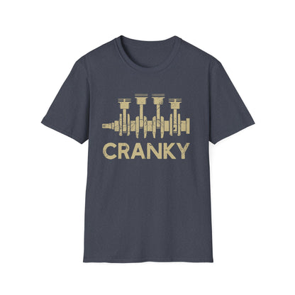 Cranky Car Engine Crankshaft T-shirt, Gildan 5000 Unisex Heavy Cotton Tee, Funny Cars Lover Gift, Father's Day Mechanics Shirt, Printify Choice