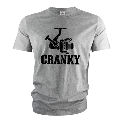 Cranky Fishing T-Shirt Gift for Dad or Husband, Gildan 5000 Unisex Heavy Cotton Tee, Funny Fisherman Outfit, Printify Choice, Size 4 Available