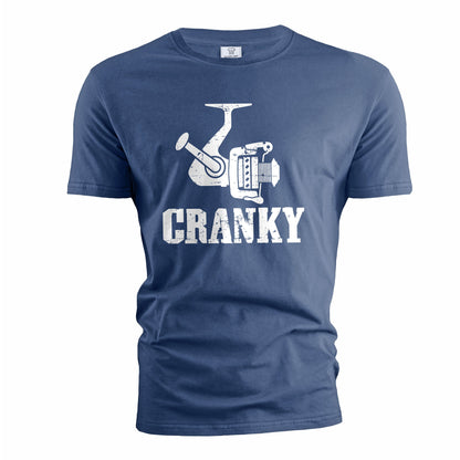 Cranky Fishing T-Shirt Gift for Dad or Husband, Gildan 5000 Unisex Heavy Cotton Tee, Funny Fisherman Outfit, Printify Choice, Size 4 Available