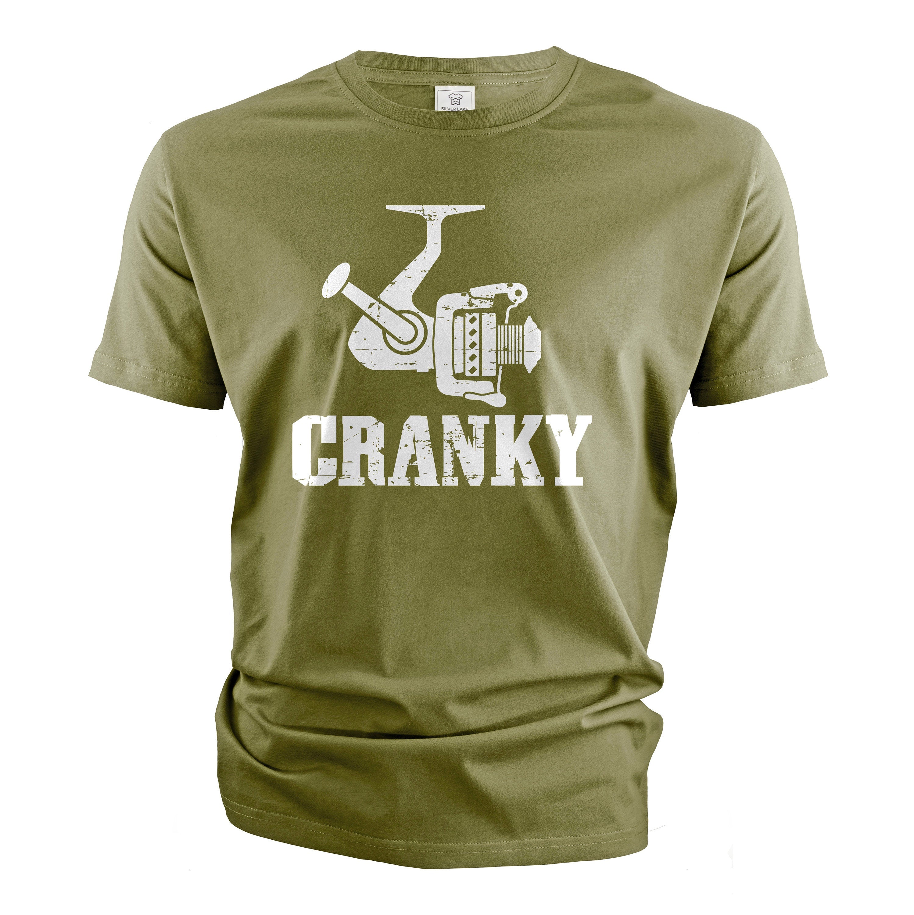 Cranky Fishing T-Shirt Gift for Dad or Husband, Gildan 5000 Unisex Heavy Cotton Tee, Funny Fisherman Outfit, Printify Choice, Size 4 Available