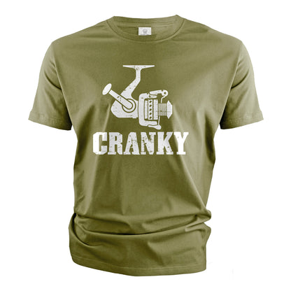 Cranky Fishing T-Shirt Gift for Dad or Husband, Gildan 5000 Unisex Heavy Cotton Tee, Funny Fisherman Outfit, Printify Choice, Size 4 Available