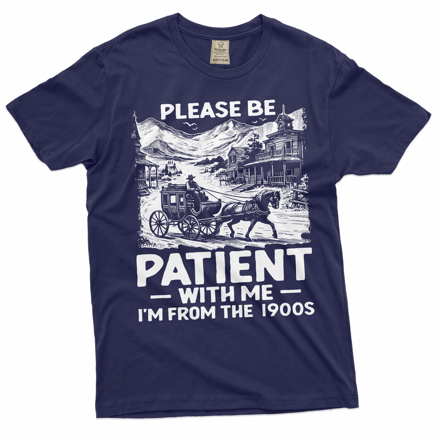 Gildan 5000 Unisex Heavy Cotton Tee - Funny "I am from 1900s" Print, Perfect Birthday Gift for Dad, Grandpa, or Papa, Printify Choice