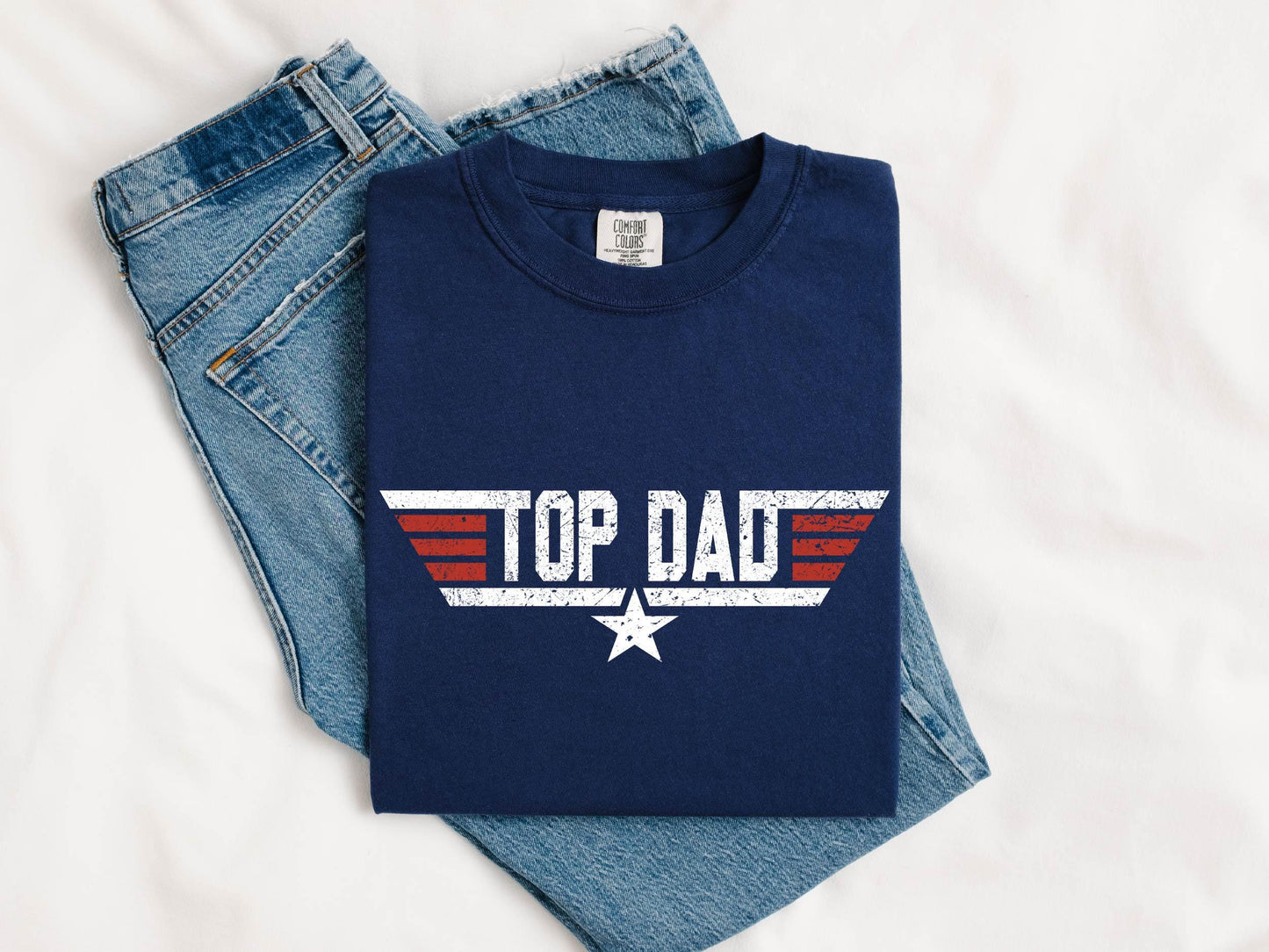 Gildan 5000 Unisex Heavy Cotton Tee - Top Dad T-Shirt for Men, Christmas Gift from Daughter or Son, Printify Choice