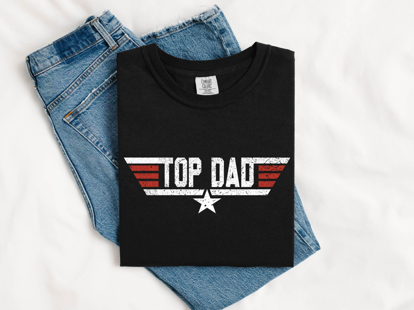 Gildan 5000 Unisex Heavy Cotton Tee - Top Dad T-Shirt for Men, Christmas Gift from Daughter or Son, Printify Choice