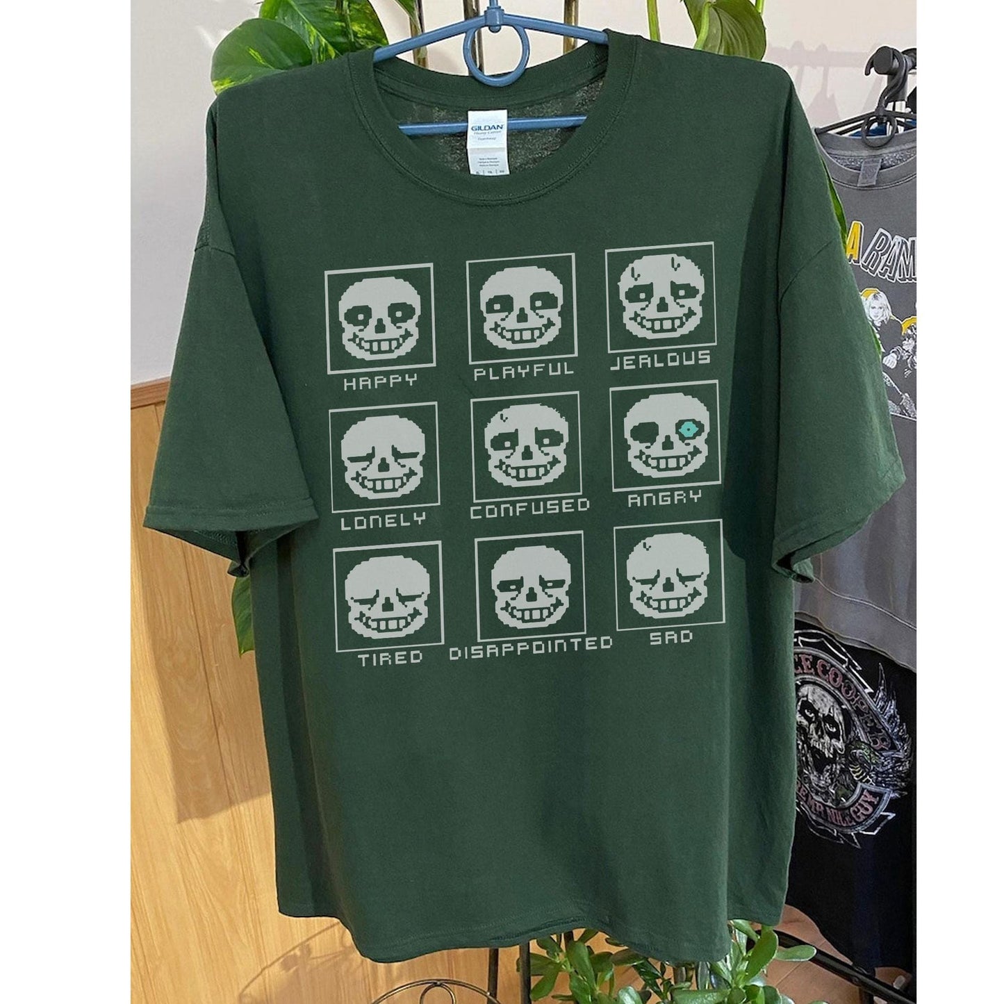 Emotions of Sans Undertale Shirt: Unisex Heavy Cotton Gamer Tee, Gildan 5000 Printify Choice, Perfect Gift for Gamers