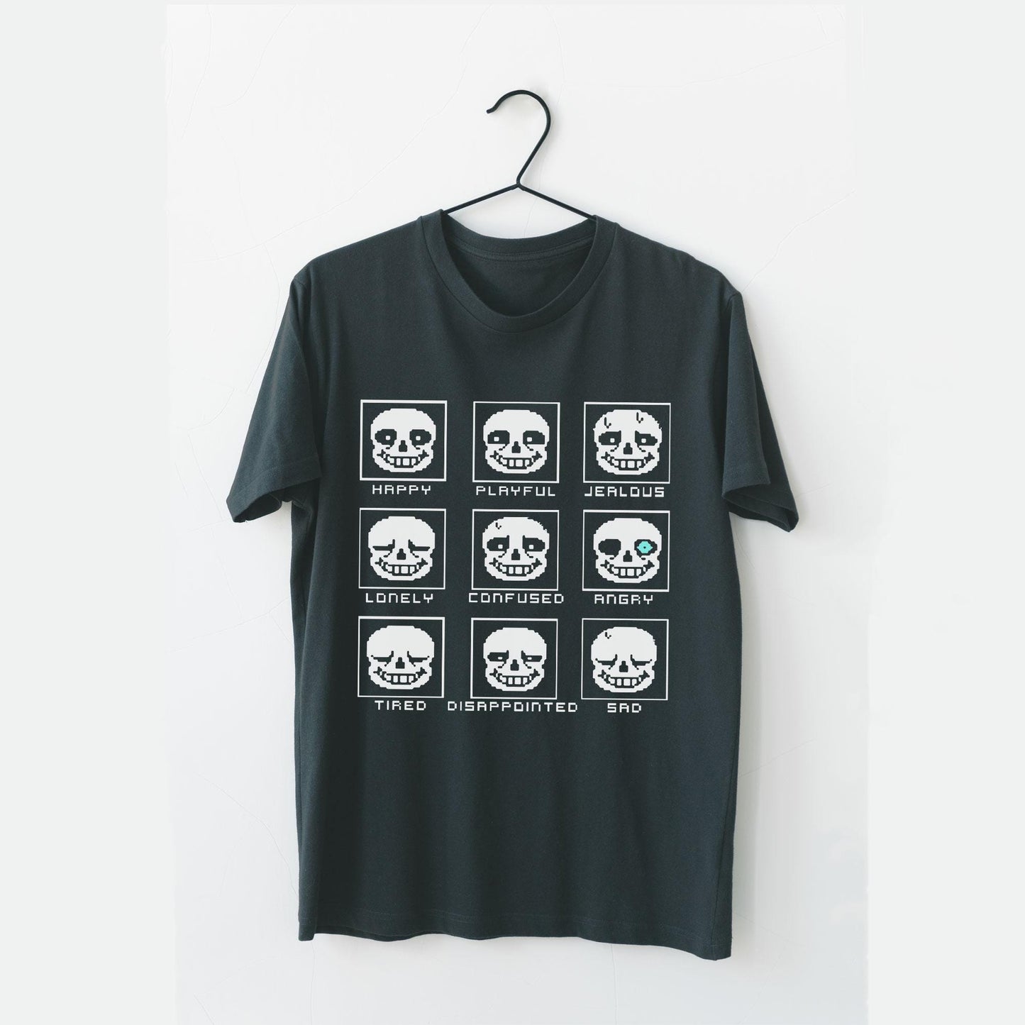Emotions of Sans Undertale Shirt: Unisex Heavy Cotton Gamer Tee, Gildan 5000 Printify Choice, Perfect Gift for Gamers