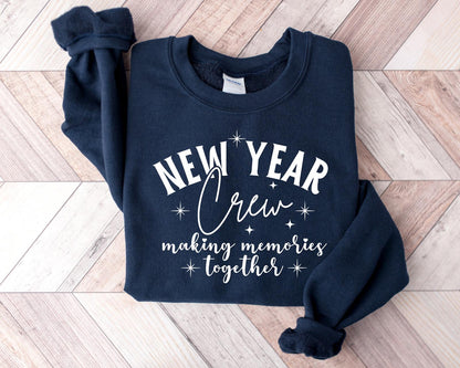 ✨Gildan 18000 New Year Crew Sweatshirt✨ Cozy Unisex Printify Choice for Women, Men, Christmas Family, Hello 2024 Outfit