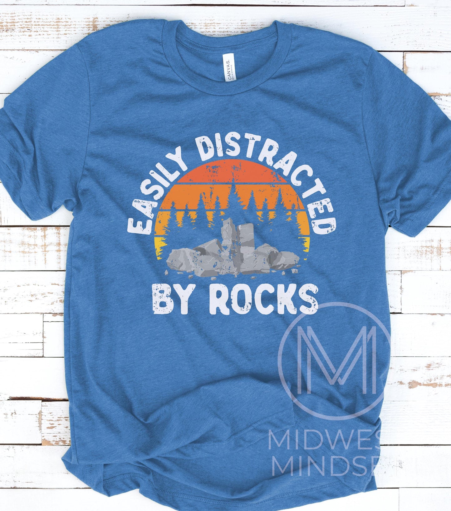 Easily Distracted By Rocks Shirt - Gildan 5000 Unisex Heavy Cotton Tee, Perfect Gift for Geologists & Students, Printify Choice 4