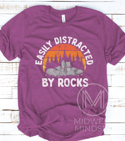 Easily Distracted By Rocks Shirt - Gildan 5000 Unisex Heavy Cotton Tee, Perfect Gift for Geologists & Students, Printify Choice 4