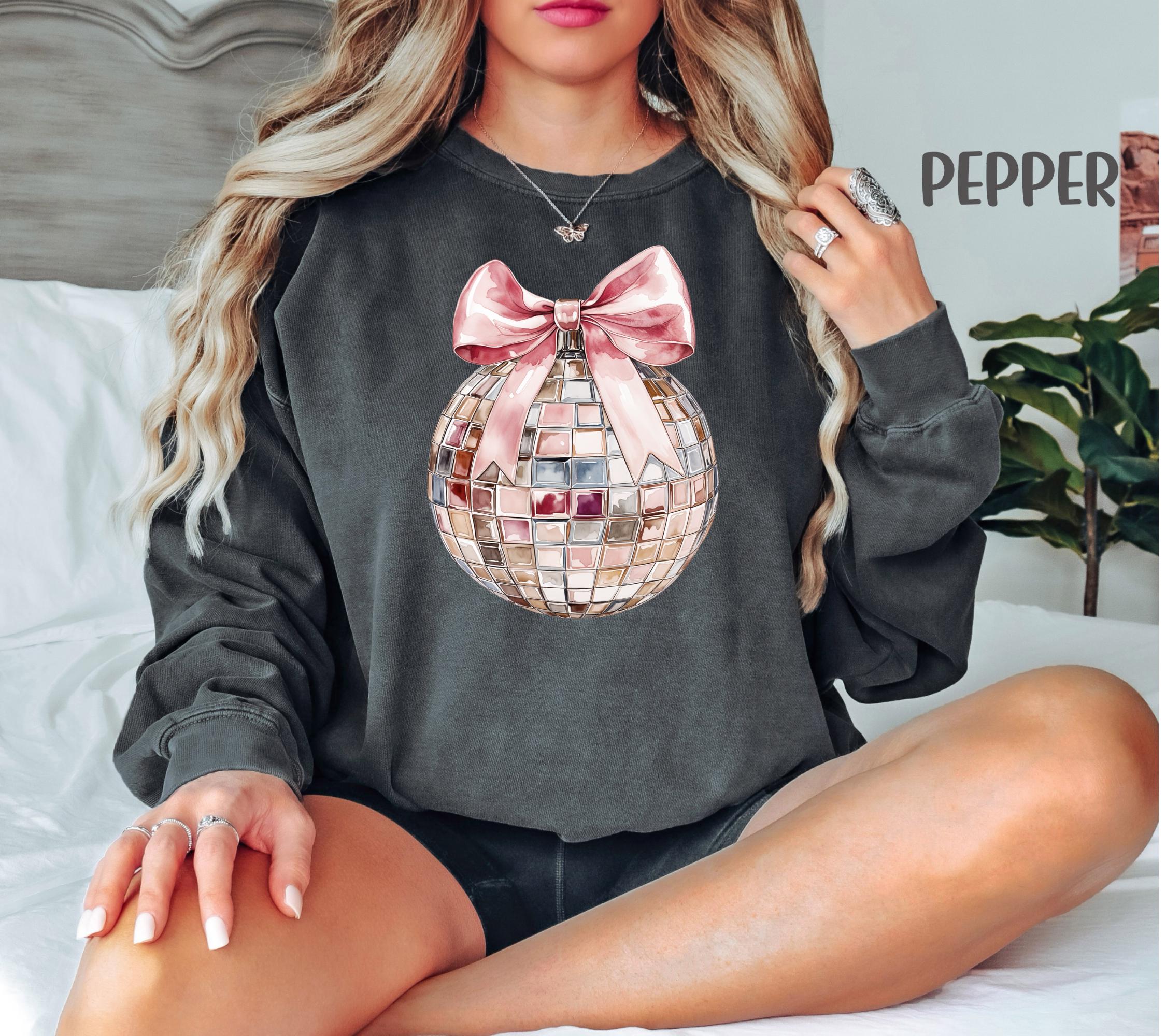 New Year Disco Ball Sweatshirt Gildan 18000, Cozy Party Outfit Gift, Unisex Winter Aesthetic, Printify Choice