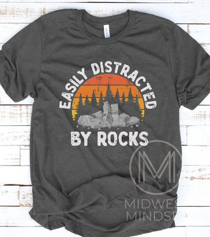 Easily Distracted By Rocks Shirt - Gildan 5000 Unisex Heavy Cotton Tee, Perfect Gift for Geologists & Students, Printify Choice 4