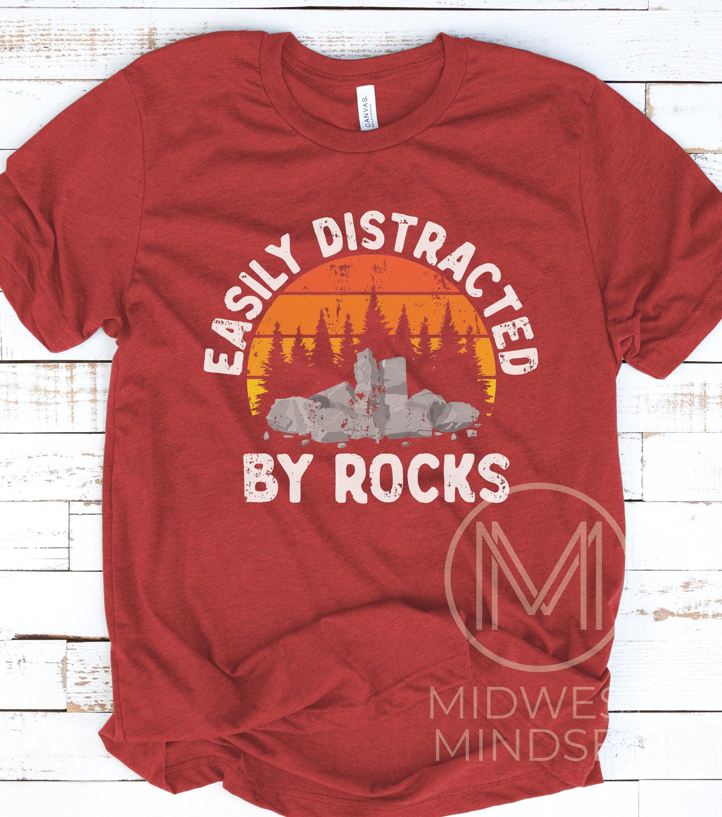 Easily Distracted By Rocks Shirt - Gildan 5000 Unisex Heavy Cotton Tee, Perfect Gift for Geologists & Students, Printify Choice 4