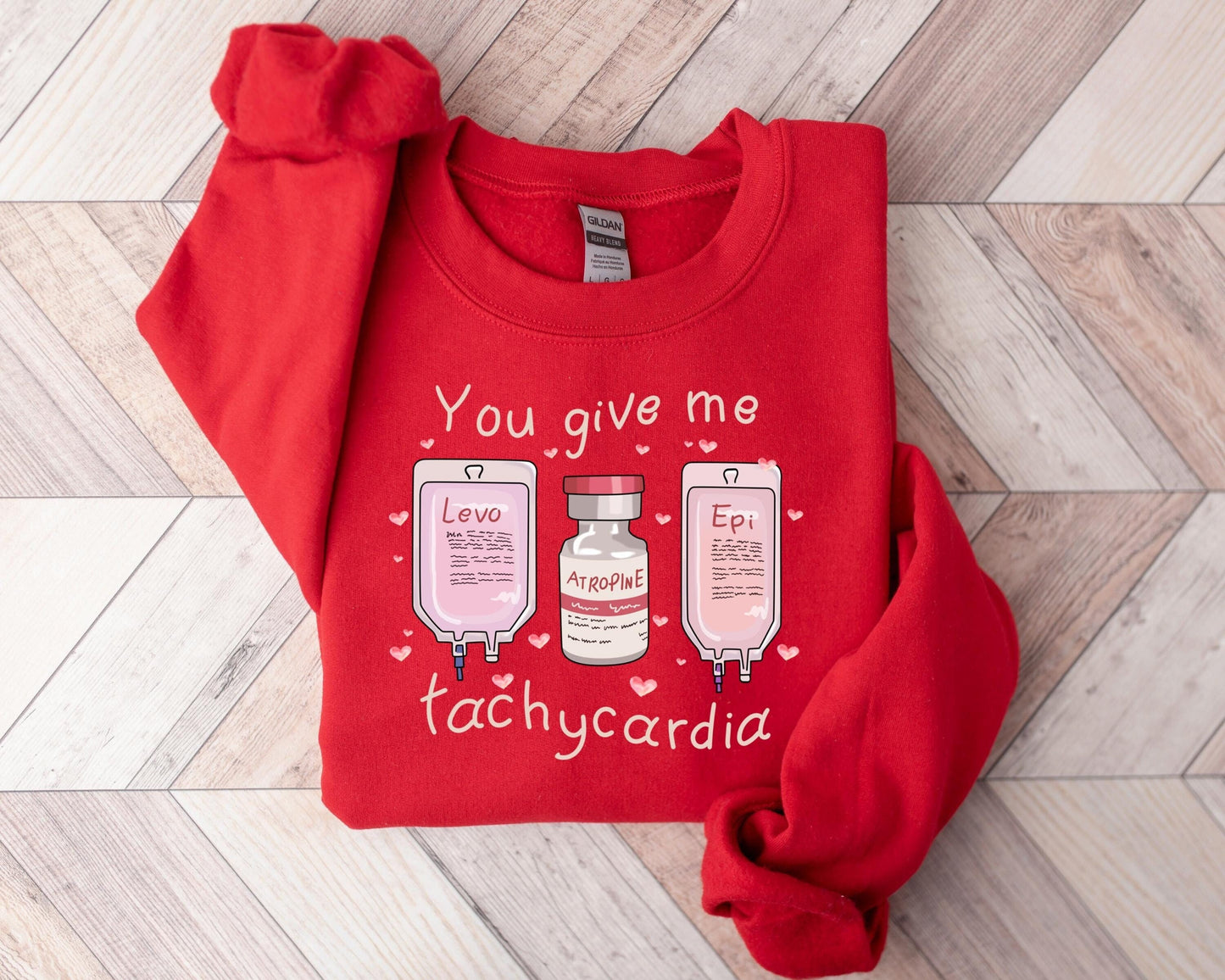 ✨Nurse Valentine Sweatshirt Gildan 18000✨ Cozy Gift for Women, Valentine's Day Aesthetic, Unisex Printify Choice