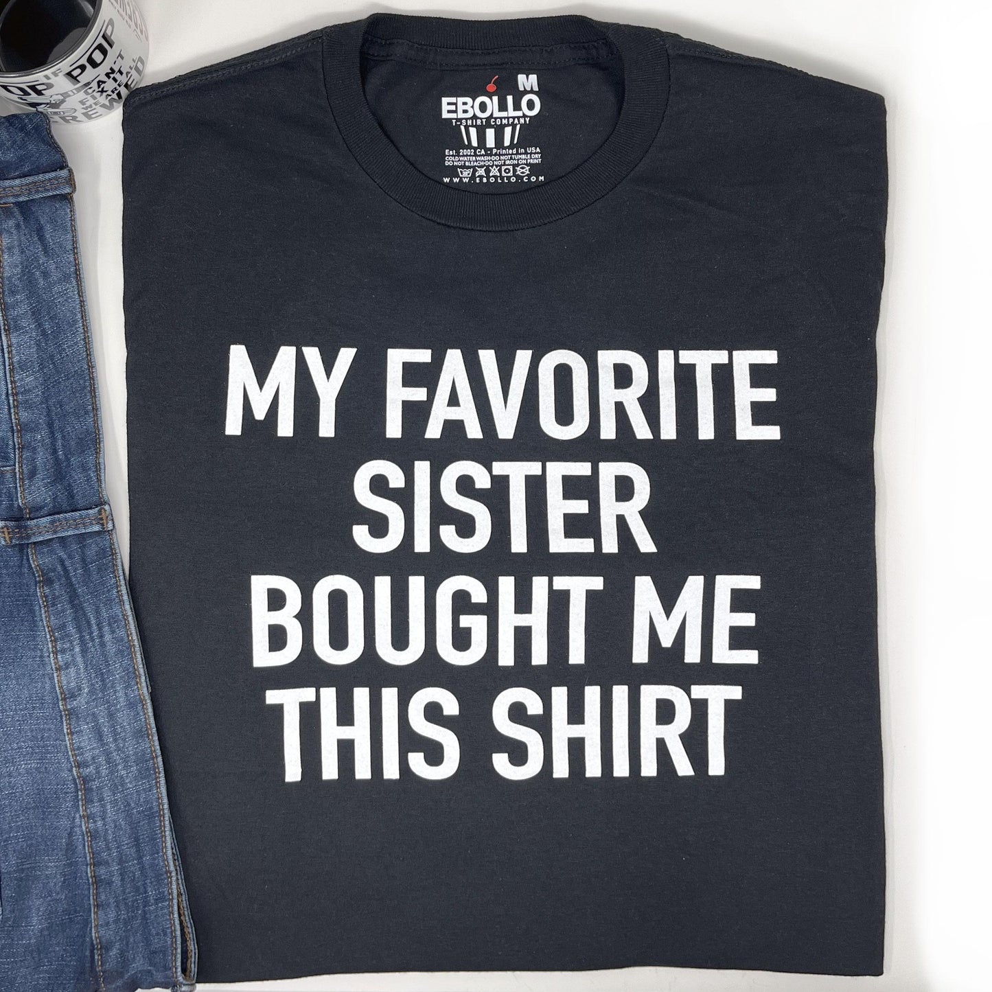 Gildan 5000 Unisex Heavy Cotton Tee - Funny'My Favorite Sister'T-Shirt, Perfect Brother Birthday Gift, Printify Choice, Top Pick for All