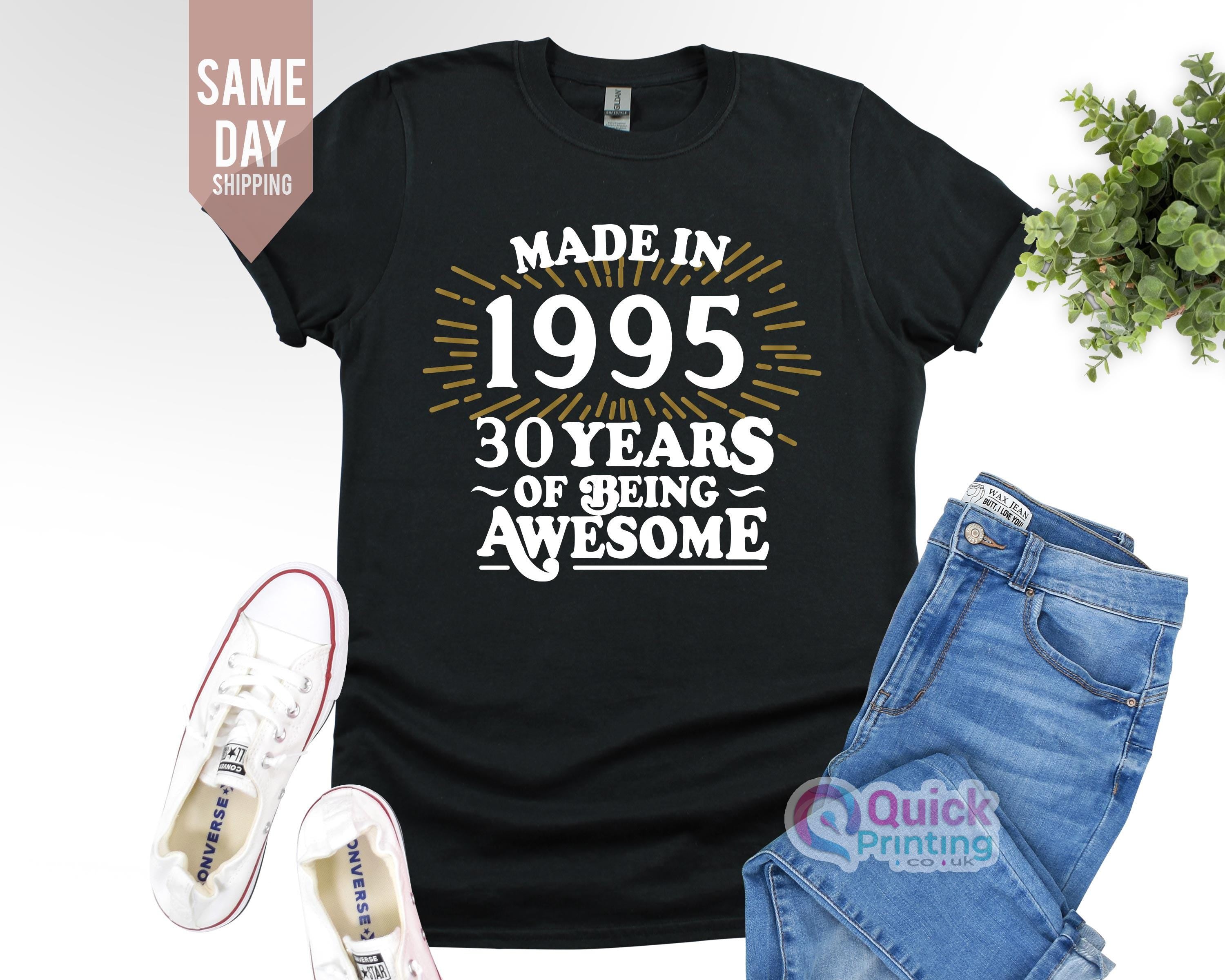 Gildan 5000 Unisex Heavy Cotton Tee, Made in 1995 30th Birthday Gift for Men, Printify Choice, Perfect Outfit for Milestone Celebrations