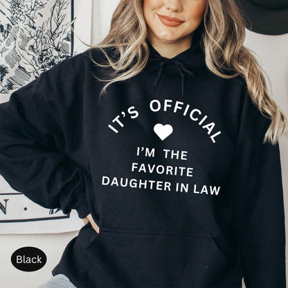 Gildan 18000 Favorite Daughter In Law Hoodie Funny Sweatshirt Gift Printify Choice Crewneck for Women Cozy Unisex Outfit