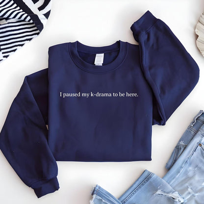 Cozy Gildan 18000 K-Drama Sweatshirt for Women: Funny Gift, Viral Aesthetic, Printify Choice