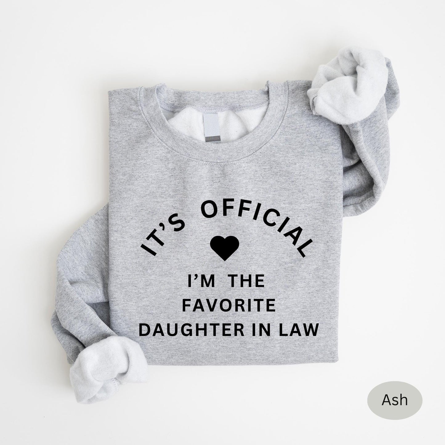 Gildan 18000 Favorite Daughter In Law Hoodie Funny Sweatshirt Gift Printify Choice Crewneck for Women Cozy Unisex Outfit