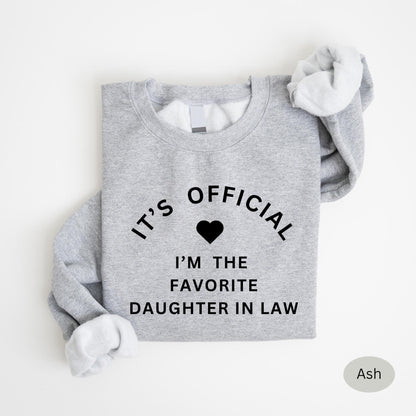 Gildan 18000 Favorite Daughter In Law Hoodie Funny Sweatshirt Gift Printify Choice Crewneck for Women Cozy Unisex Outfit