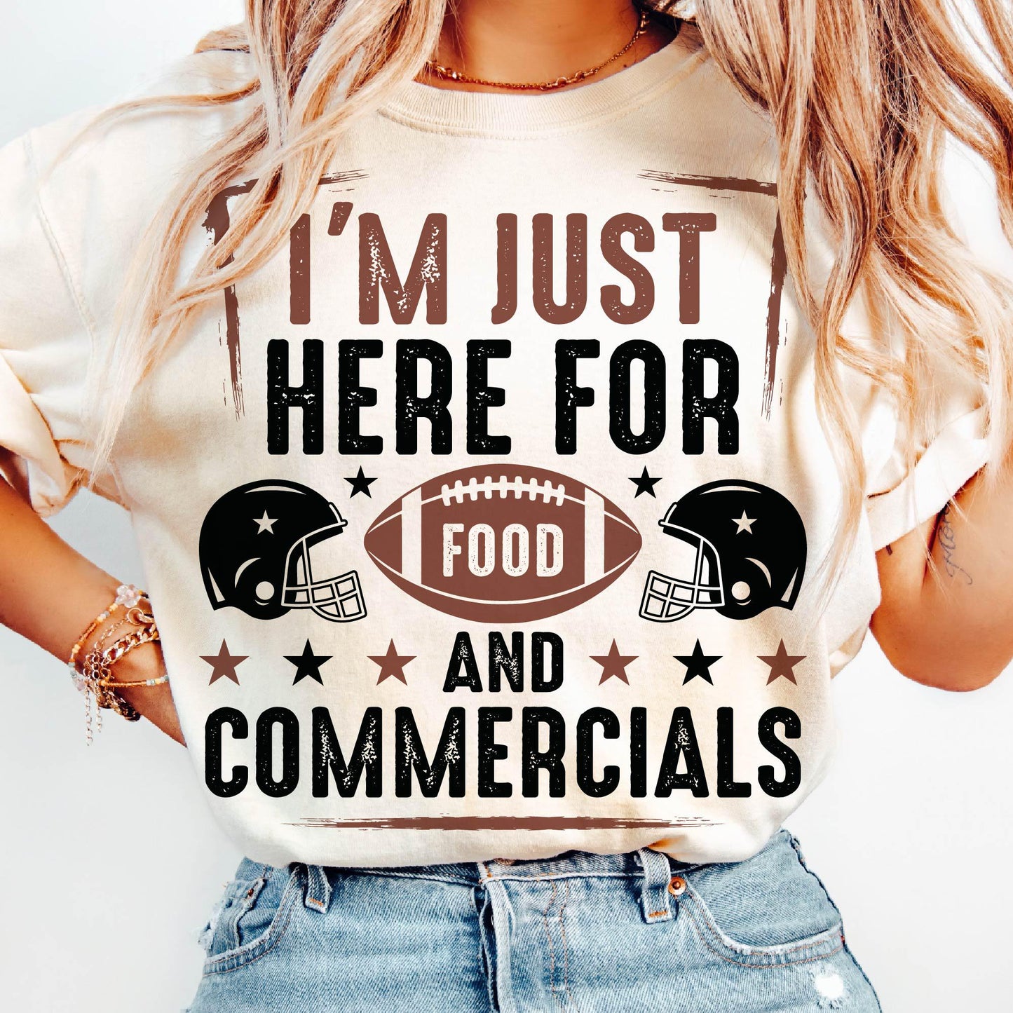 I'm Just Here for the Snacks Football Shirt, Retro Game Day Tee, Funny Halftime Gift, Gildan 5000 Classic Tee, Unisex Cotton, Fall Outfit