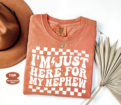 Comfort Colors® 1717 Nephew Sweatshirt, Unisex Gift for Aunt, SwiftPOD Garment-Dyed T-shirt, Cute Aunt Apparel, Perfect for Women, Viral Outfit