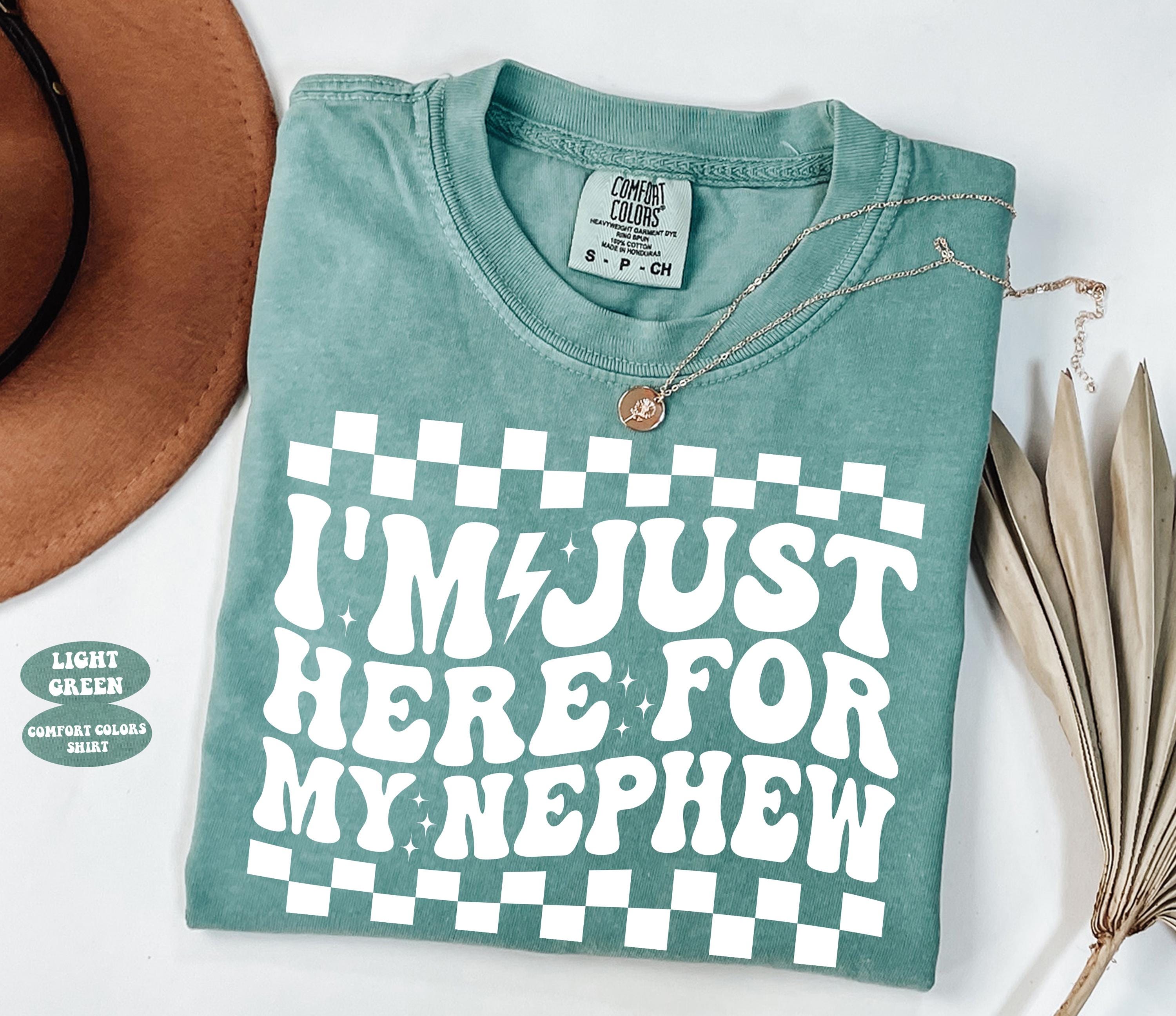 Comfort Colors® 1717 Nephew Sweatshirt, Unisex Gift for Aunt, SwiftPOD Garment-Dyed T-shirt, Cute Aunt Apparel, Perfect for Women, Viral Outfit