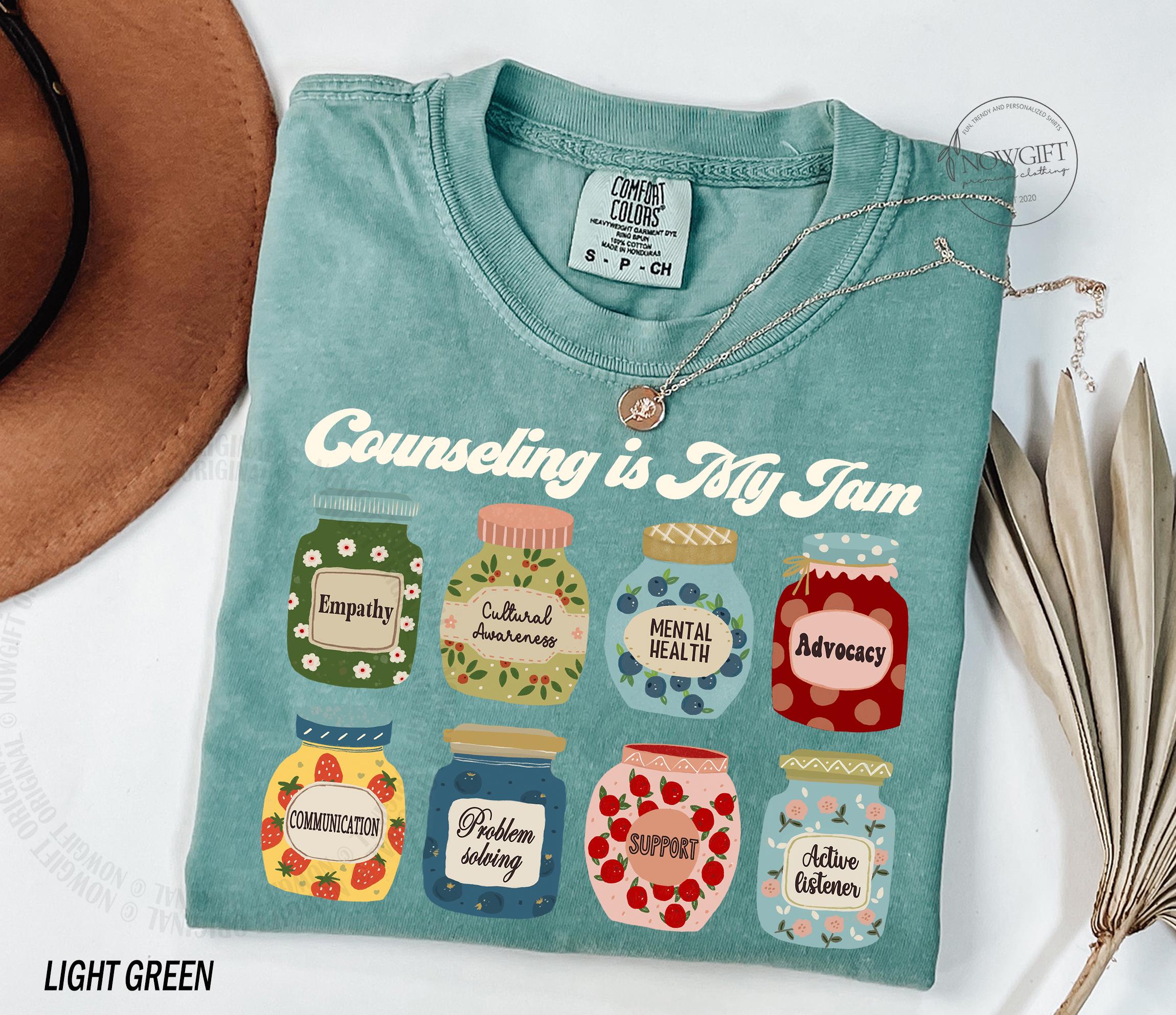 Comfort Colors® 1717 Unisex Counseling Tee, School Counselor Gift, Mental Health Shirt by SwiftPOD, Perfect for Christmas or Graduation