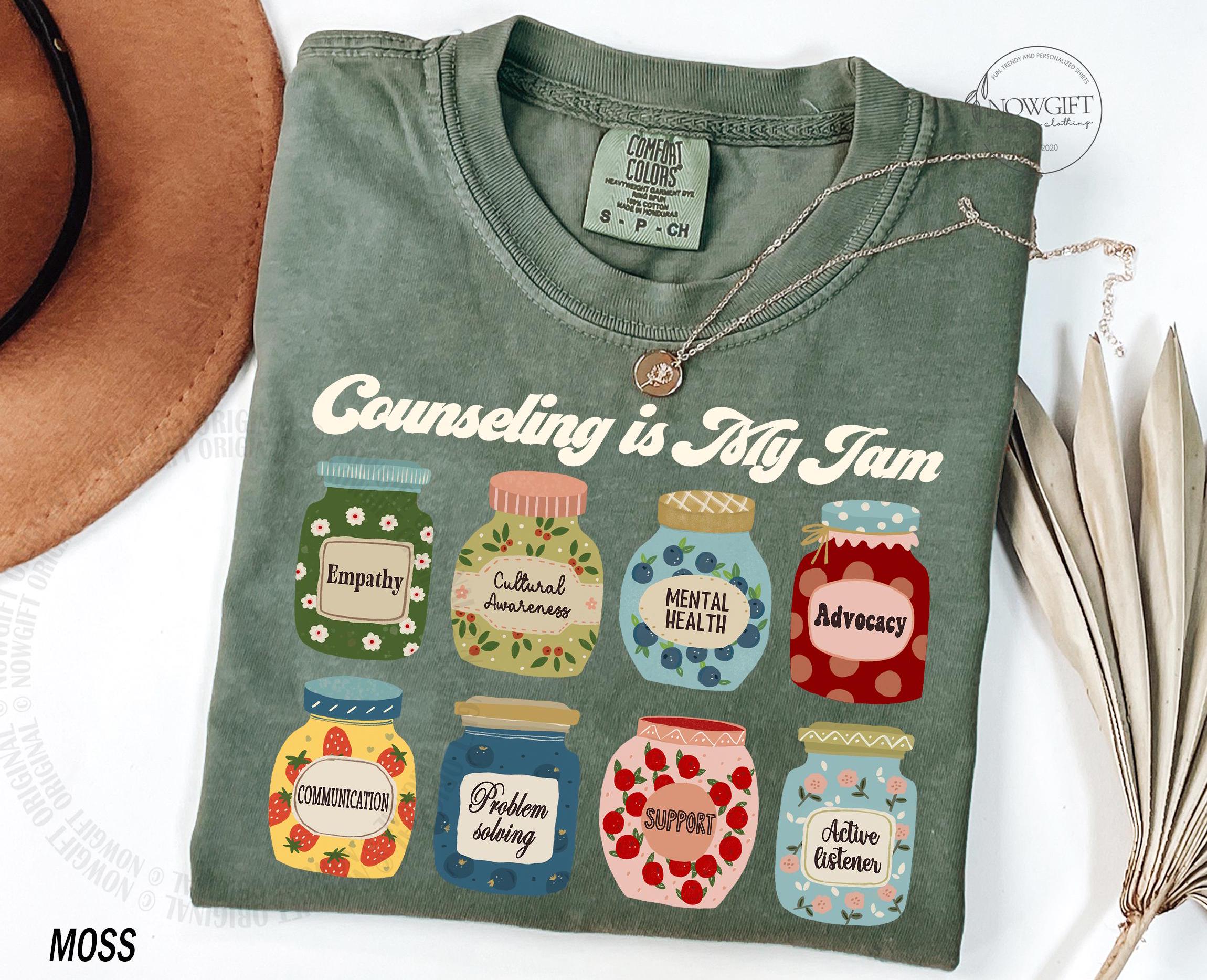 Comfort Colors® 1717 Unisex Counseling Tee, School Counselor Gift, Mental Health Shirt by SwiftPOD, Perfect for Christmas or Graduation