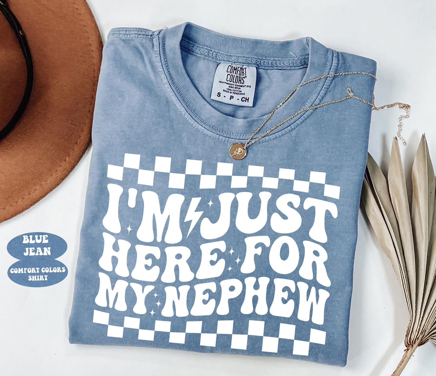 Comfort Colors® 1717 Nephew Sweatshirt, Unisex Gift for Aunt, SwiftPOD Garment-Dyed T-shirt, Cute Aunt Apparel, Perfect for Women, Viral Outfit