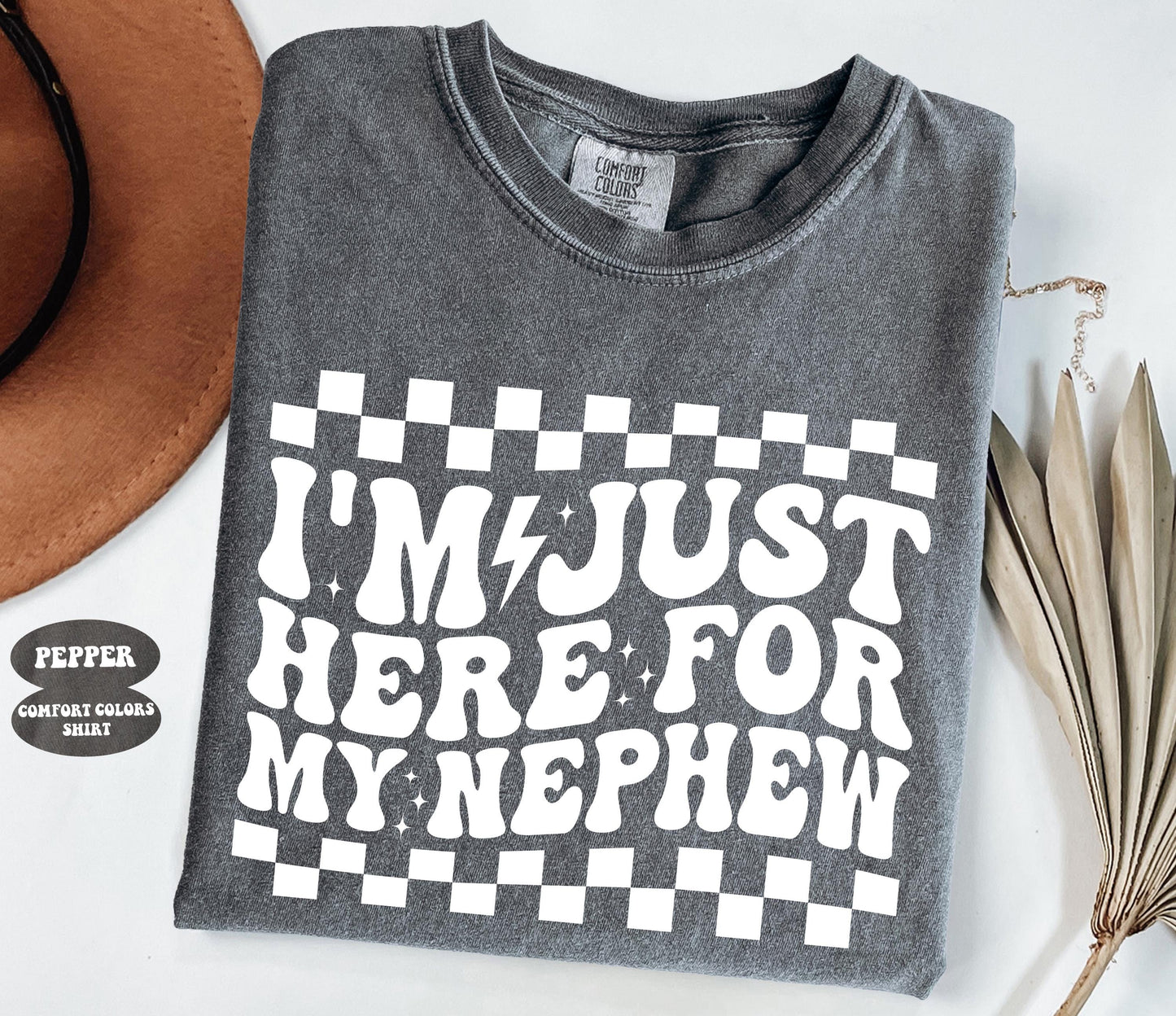 Comfort Colors® 1717 Nephew Sweatshirt, Unisex Gift for Aunt, SwiftPOD Garment-Dyed T-shirt, Cute Aunt Apparel, Perfect for Women, Viral Outfit