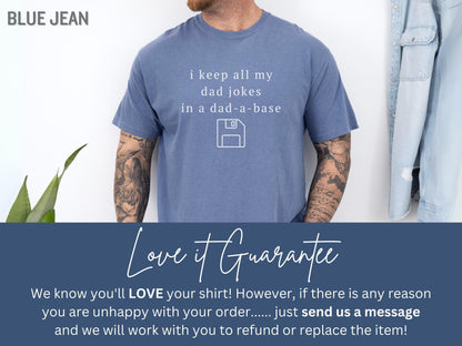 Dad-a-Base Shirt Funny Dad Joke Comfort Colors® 1717, Unisex Garment-Dyed T-shirt, SwiftPOD Gift for Dad, Father's Day, Sarcastic Outfit (KC0383)