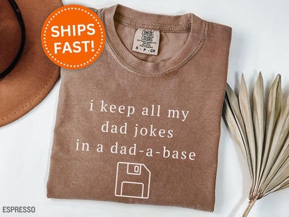 Dad-a-Base Shirt Funny Dad Joke Comfort Colors® 1717, Unisex Garment-Dyed T-shirt, SwiftPOD Gift for Dad, Father's Day, Sarcastic Outfit (KC0383)