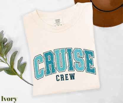 Comfort Colors® 1717 Unisex Garment-Dyed T-shirt, Retro Cruise Shirt, Family Trip Tee, SwiftPOD, Perfect for Matching Cruise Outfits
