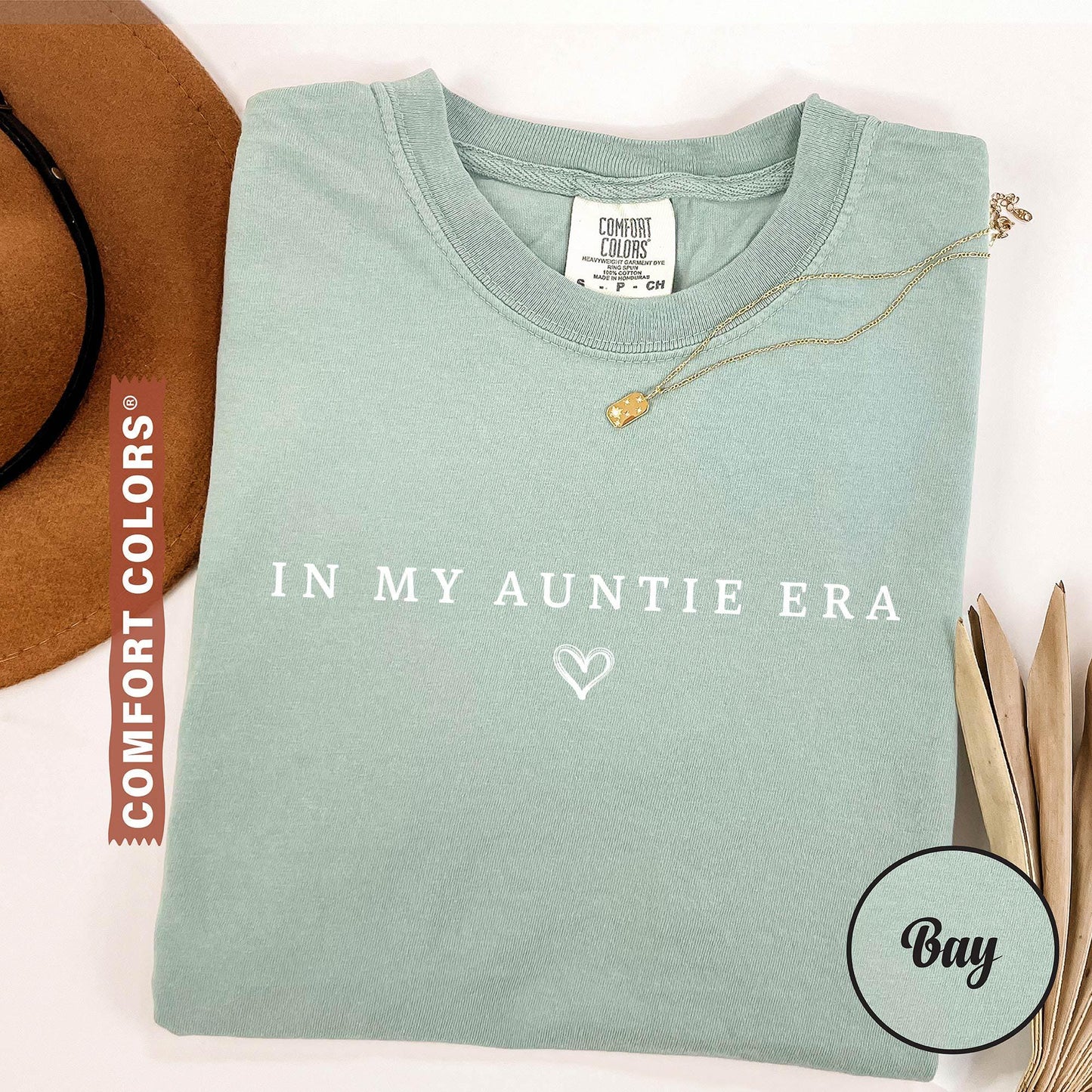 Comfort Colors® 1717 Unisex Garment-Dyed T-shirt, "In My Auntie Era" Shirt, Perfect Gift for Women, Aunt Birthday, SwiftPOD Pregnancy Announcement