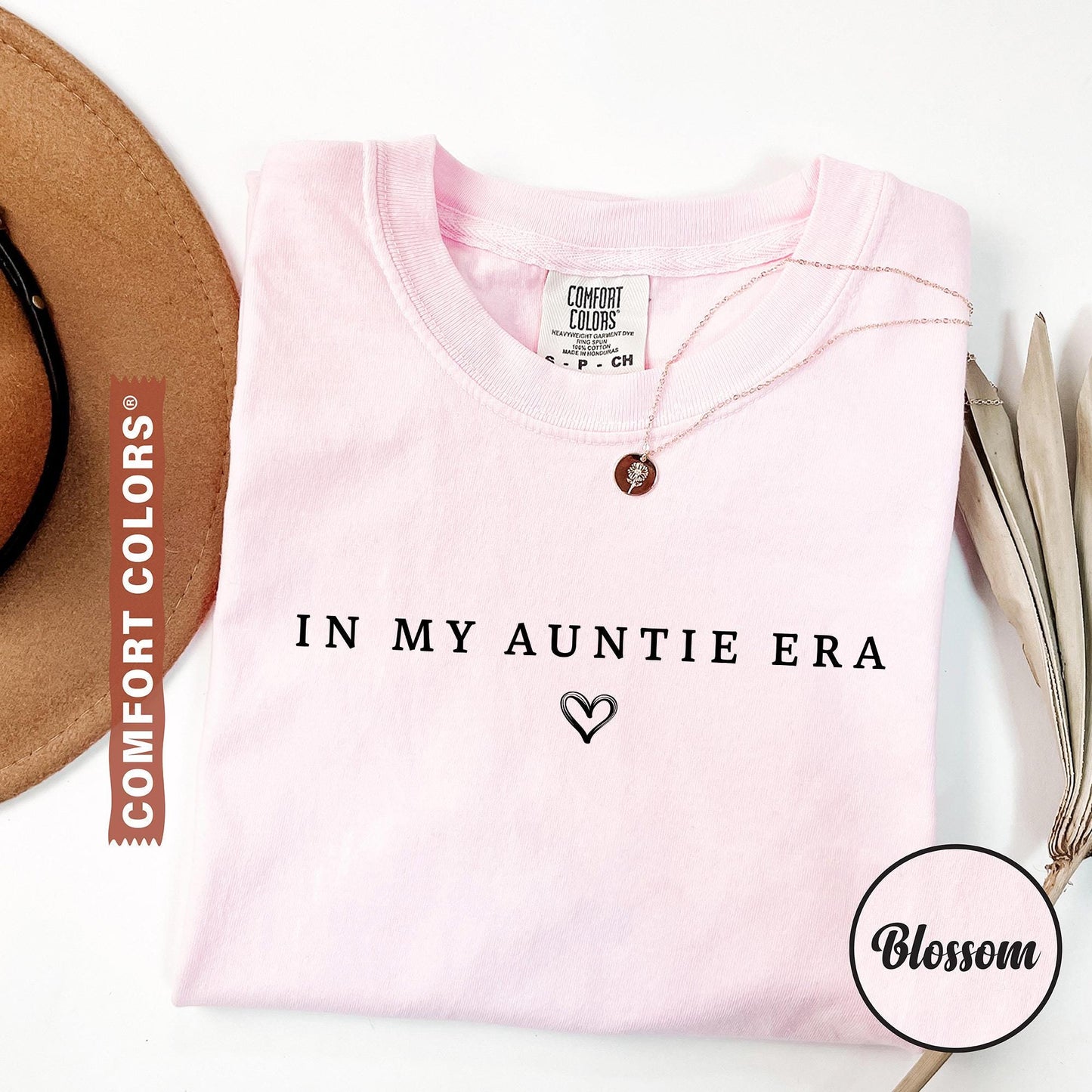 Comfort Colors® 1717 Unisex Garment-Dyed T-shirt, "In My Auntie Era" Shirt, Perfect Gift for Women, Aunt Birthday, SwiftPOD Pregnancy Announcement