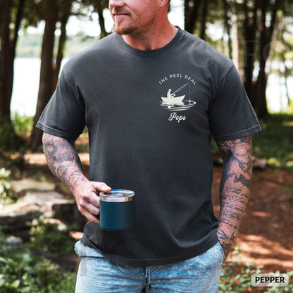 Comfort Colors® 1717 Unisex Garment-Dyed T-shirt Gift for Grandpa Pops Fishing Aesthetic Grandpa Gift Shirt