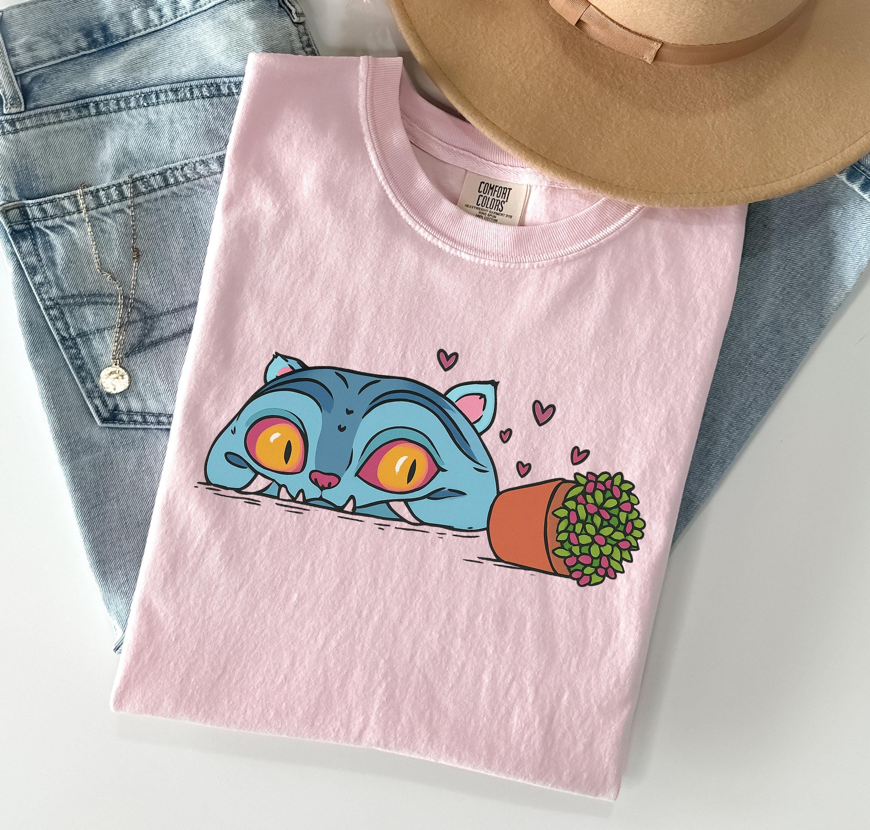 Anime Lover Gift: Blue Cat Kawaii Demon Tee, Gildan 5000 Unisex Heavy Cotton, Perfect Otaku Outfit, Printify Choice for All Seasons