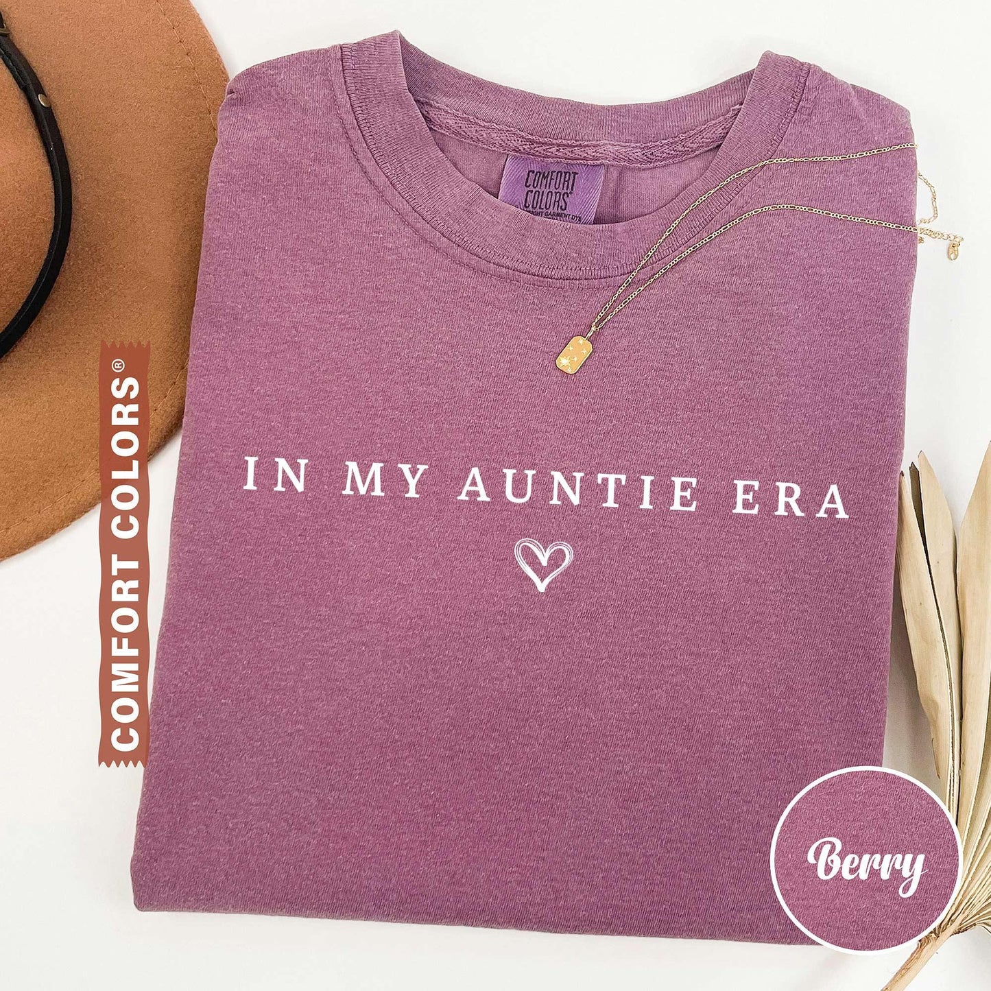 Comfort Colors® 1717 Unisex Garment-Dyed T-shirt, "In My Auntie Era" Shirt, Perfect Gift for Women, Aunt Birthday, SwiftPOD Pregnancy Announcement
