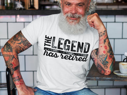Gildan 5000 Unisex Heavy Cotton Tee - The Legend Has Retired T-Shirt, Funny Retirement Gift for Men & Women, Perfect for Dad, Printify Choice
