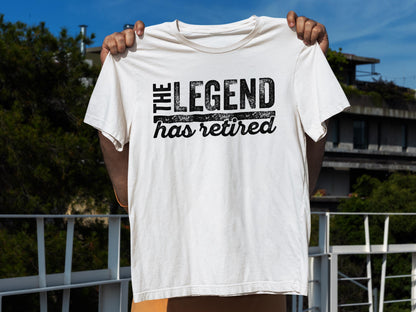 Gildan 5000 Unisex Heavy Cotton Tee - The Legend Has Retired T-Shirt, Funny Retirement Gift for Men & Women, Perfect for Dad, Printify Choice