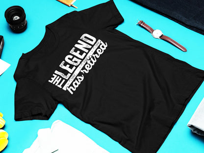 Gildan 5000 Unisex Heavy Cotton Tee - The Legend Has Retired T-Shirt, Funny Retirement Gift for Men & Women, Perfect for Dad, Printify Choice