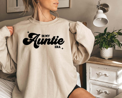In My Auntie Era Sweatshirt: Gildan 18000 Cozy Gift for Women, Printify Choice Cotton-Blend, Aesthetic Crewneck for Viral Outfits