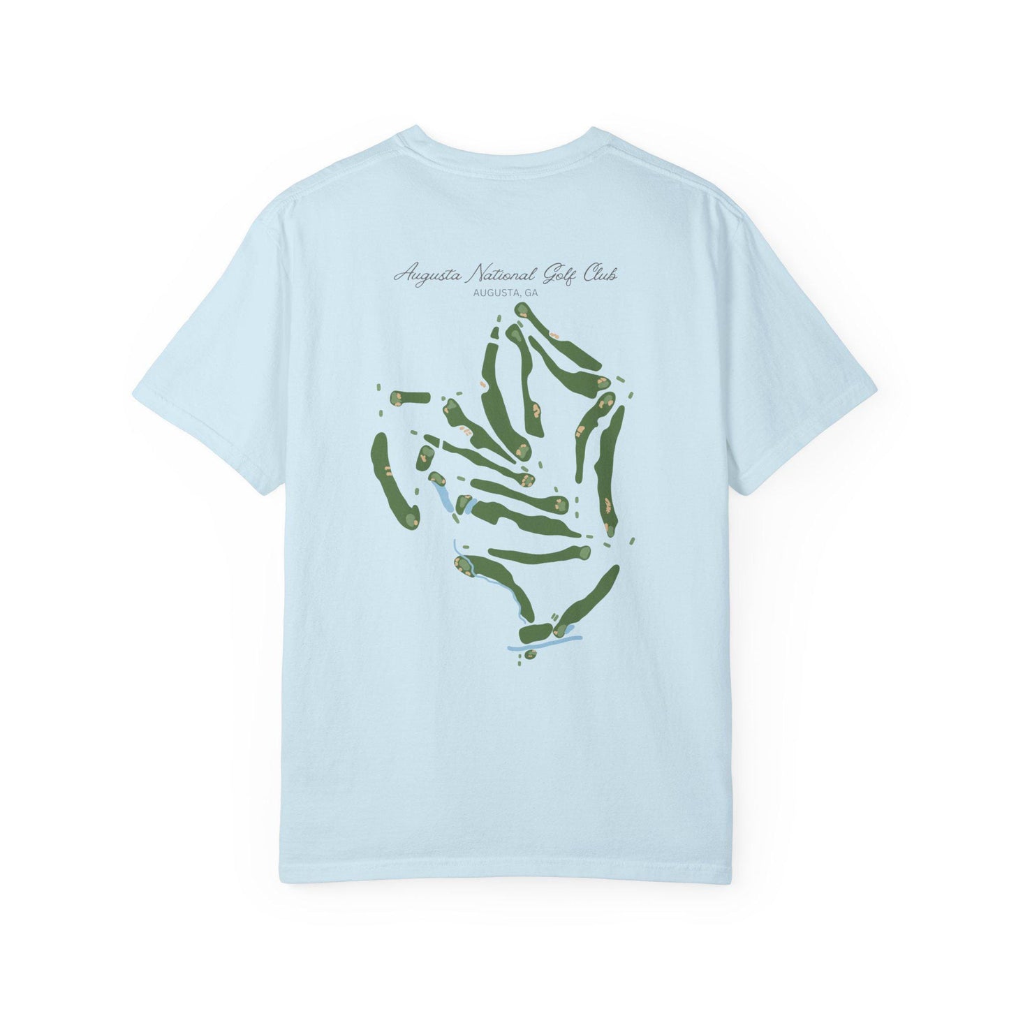 Augusta National Golf Map Tee - Comfort Colors® 1717 Unisex Garment-Dyed T-shirt for Golf Fans, SwiftPOD Design, Perfect Gift for Masters Lovers